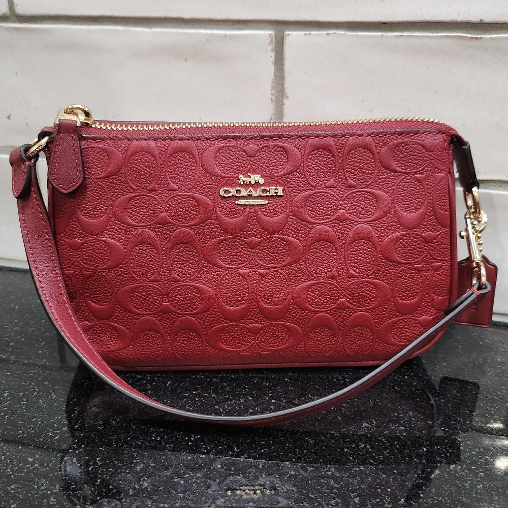 NEW Coach Nolita 19 In Signature Leather Cherry